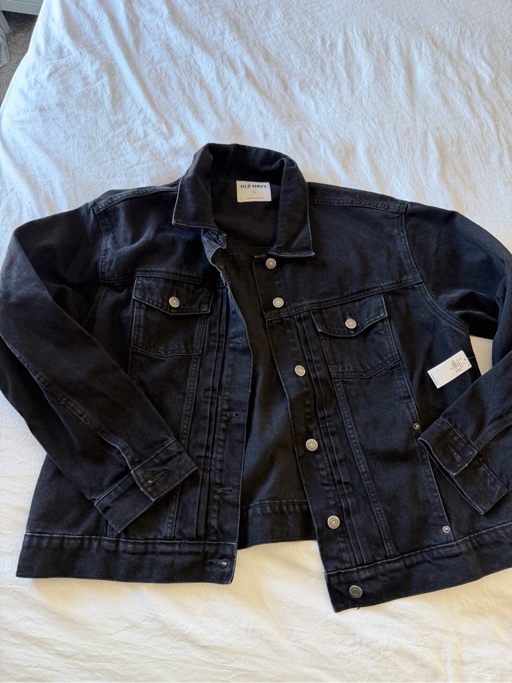Old Navy Women’s Black Denim Jacket NWT XL